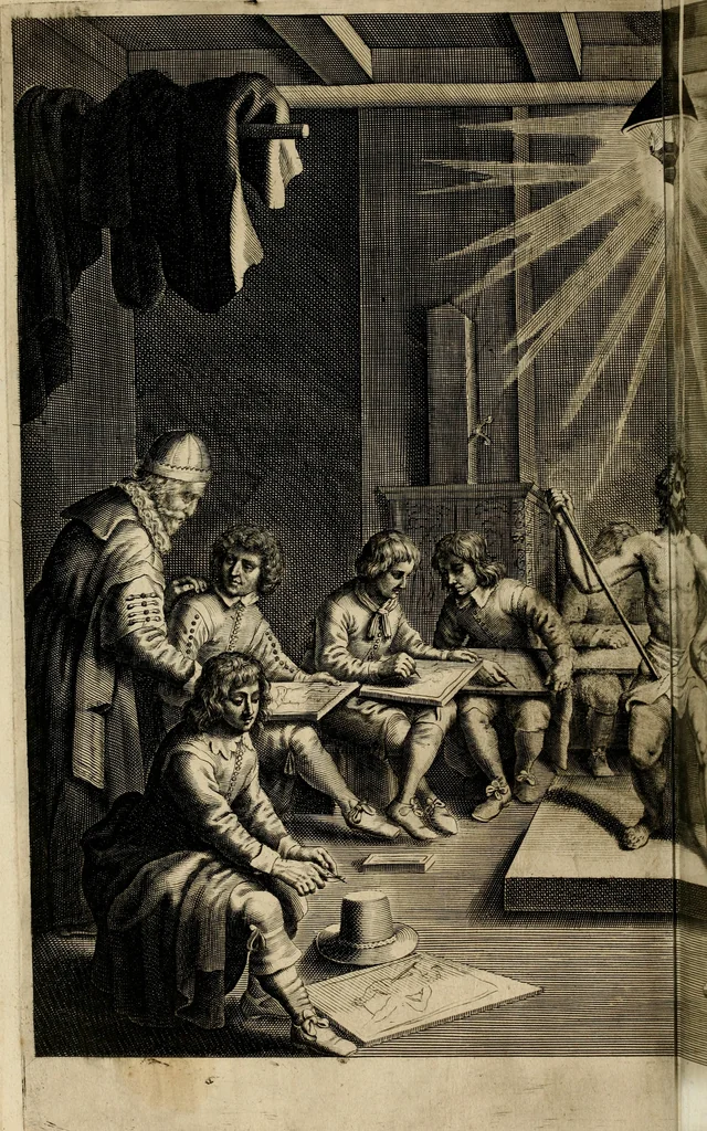 An illustration from La prima-[quinta] parte della luce del dipingere et disegnare, ..., 1643, leaf 87