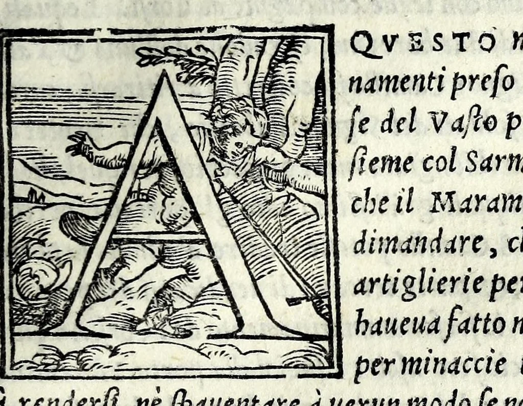 An illustration from La prima[-seconda] parte dell'istorie del svo tempo, 1555, leaf 239