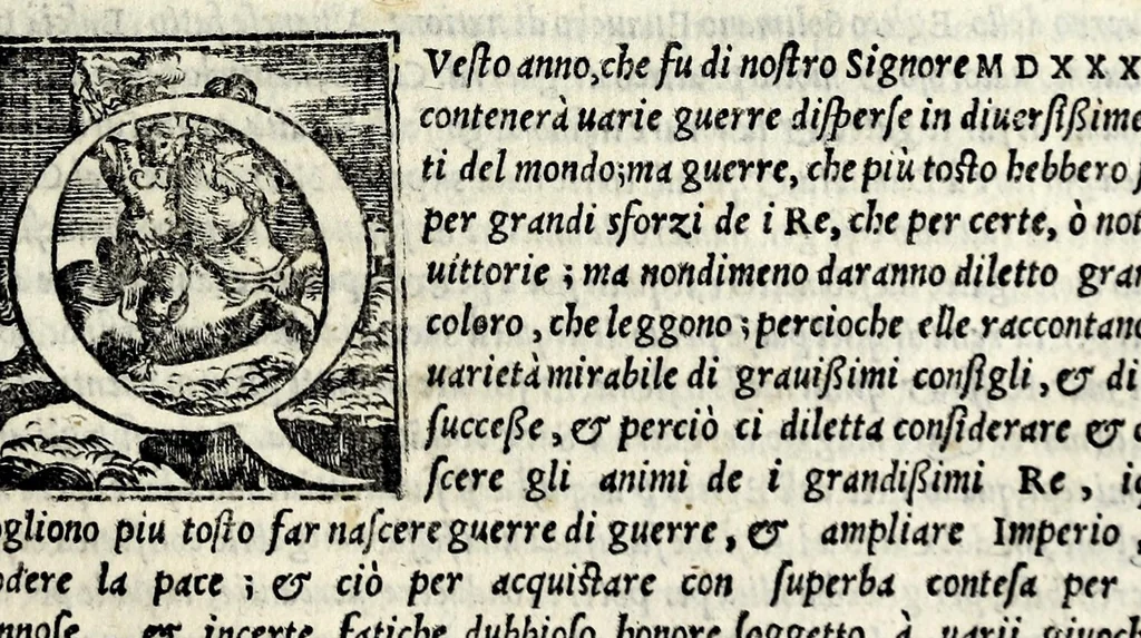 An illustration from La prima[-seconda] parte dell'istorie del svo tempo, 1555, leaf 461