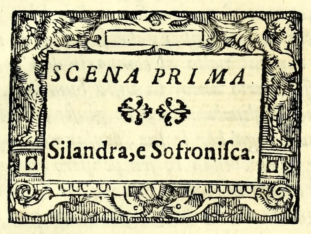 An illustration from La principessa Silandra : tragedia, 1621, leaf 11