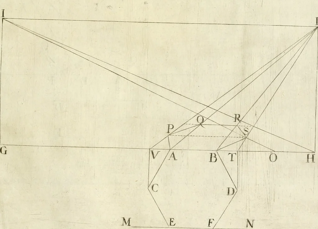 An illustration from La prospettiua pratica, 1645, leaf 16