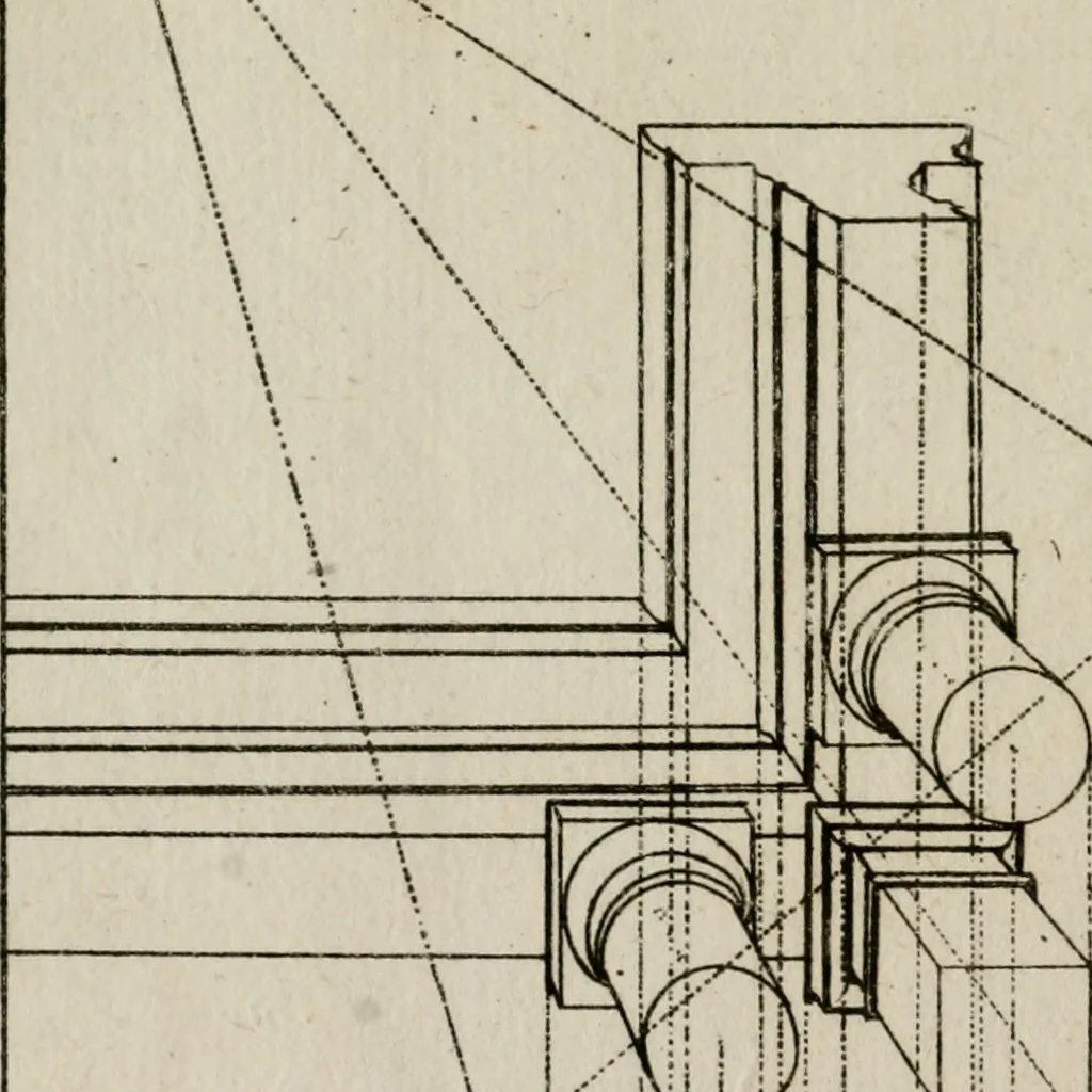 An illustration from La prospettiva pratica : delineata in tavole a norma della seconda regola, 1744, leaf 133