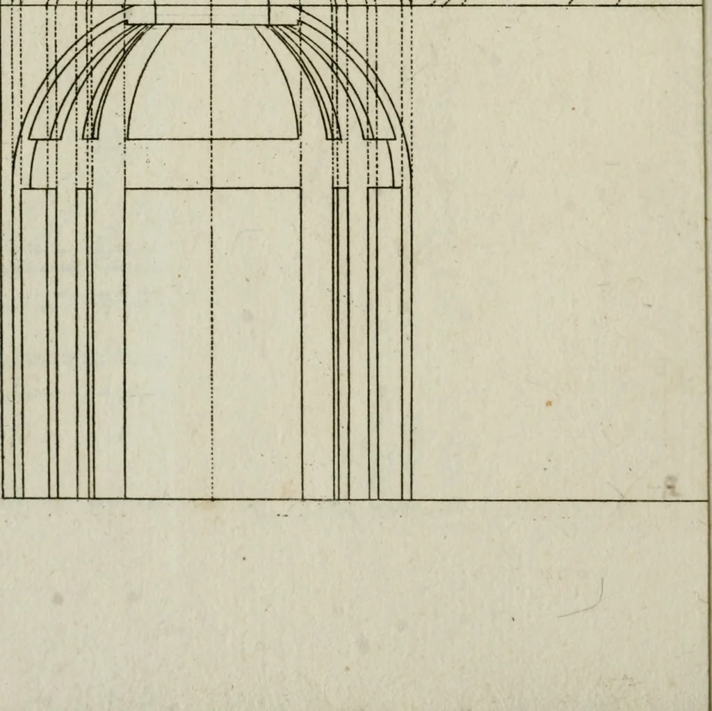 An illustration from La prospettiva pratica : delineata in tavole a norma della seconda regola, 1744, leaf 135