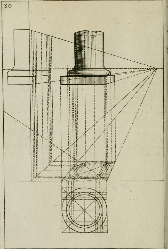An illustration from La prospettiva pratica : delineata in tavole a norma della seconda regola, 1744, leaf 33