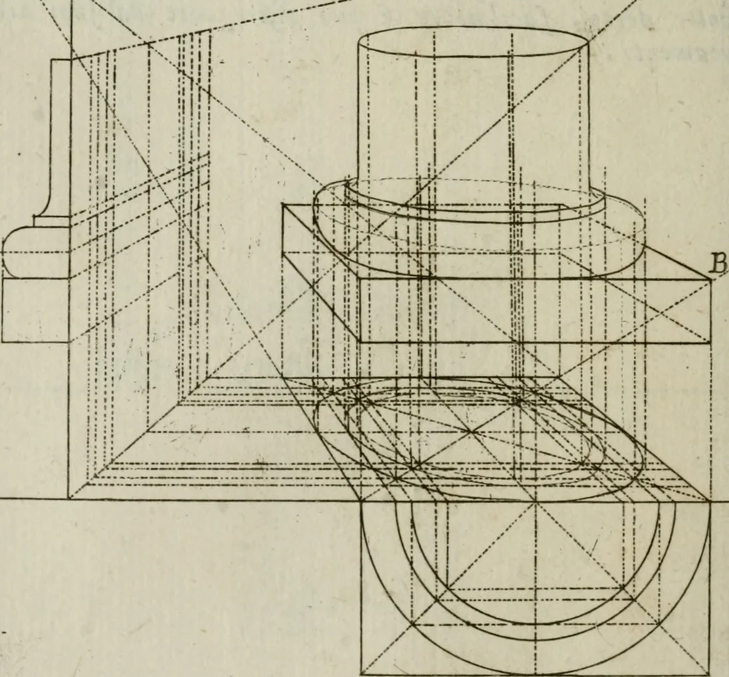 An illustration from La prospettiva pratica : delineata in tavole a norma della seconda regola, 1744, leaf 35