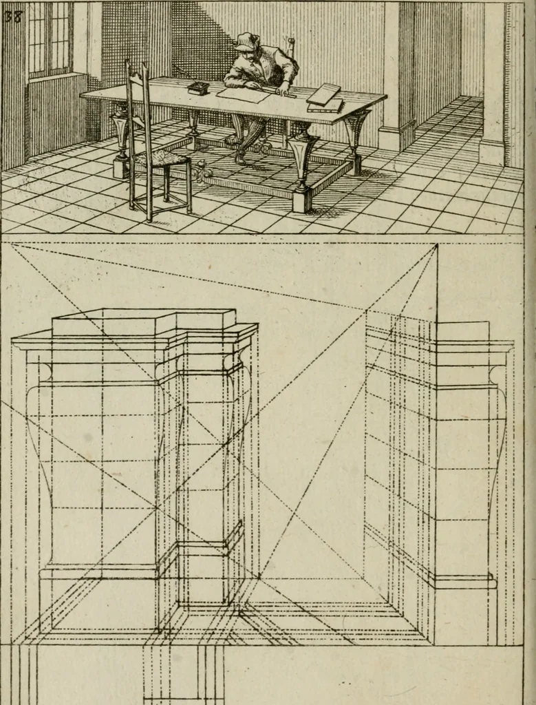An illustration from La prospettiva pratica : delineata in tavole a norma della seconda regola, 1744, leaf 41