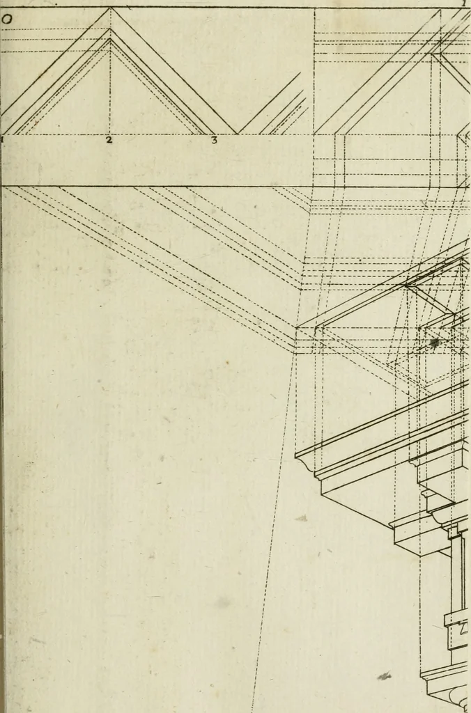 An illustration from La prospettiva pratica : delineata in tavole a norma della seconda regola, 1744, leaf 44
