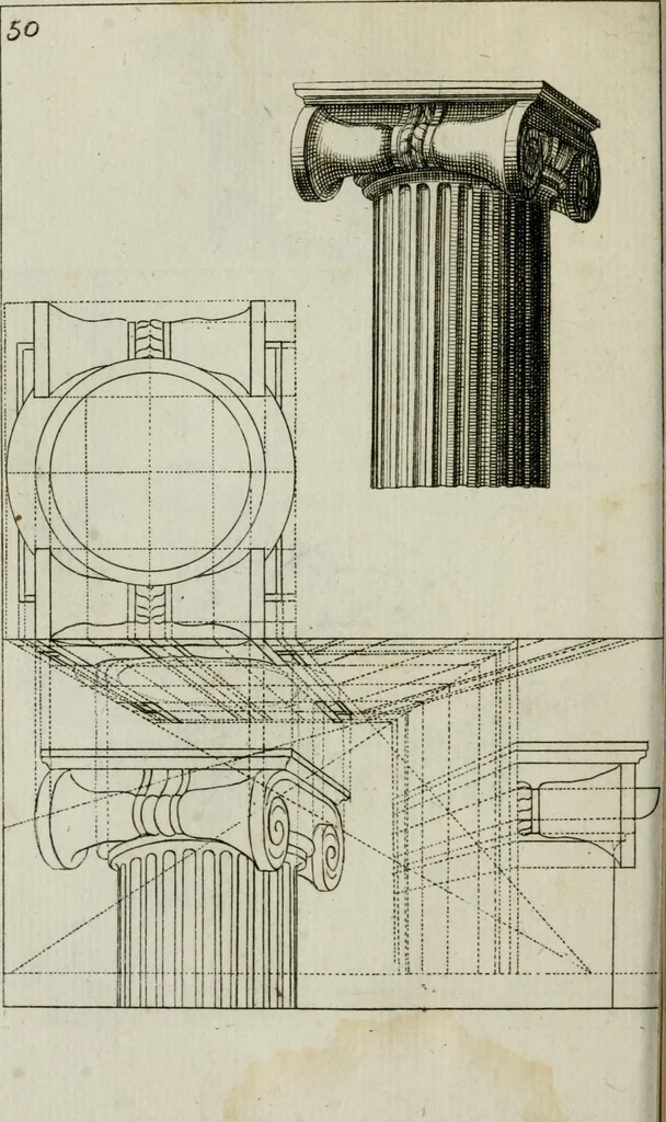 An illustration from La prospettiva pratica : delineata in tavole a norma della seconda regola, 1744, leaf 53