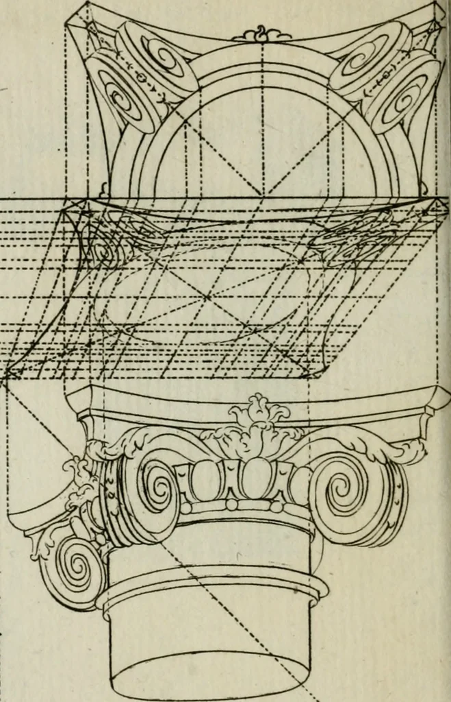 An illustration from La prospettiva pratica : delineata in tavole a norma della seconda regola, 1744, leaf 55