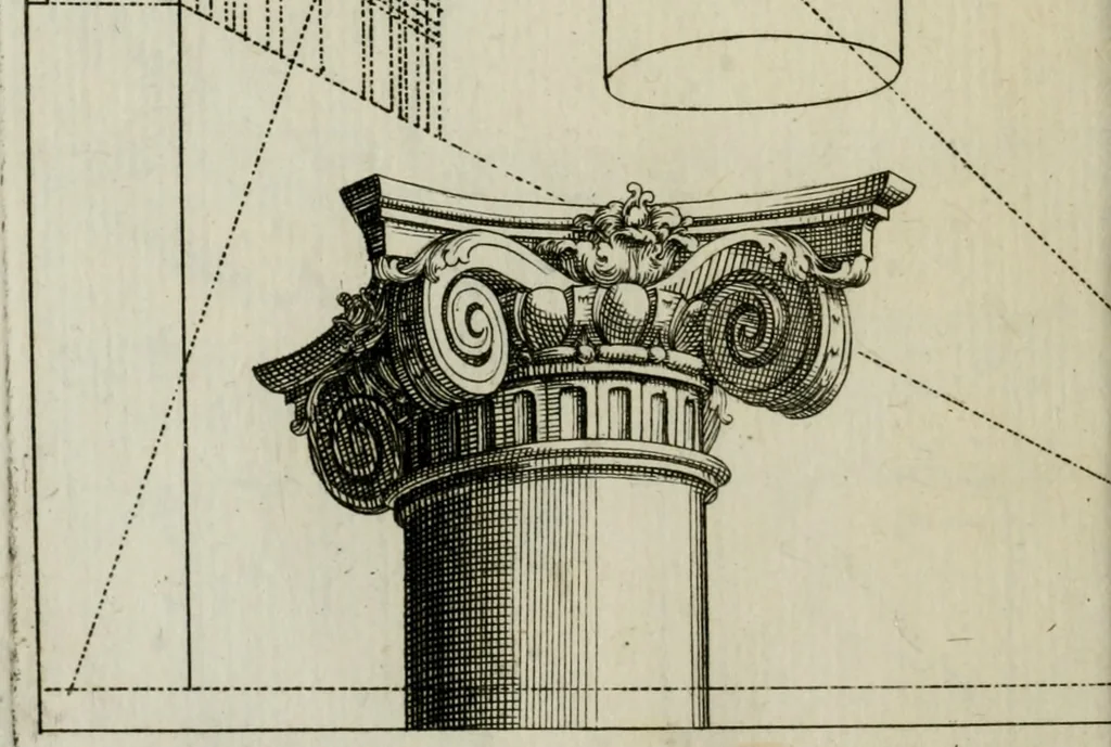 An illustration from La prospettiva pratica : delineata in tavole a norma della seconda regola, 1744, leaf 55
