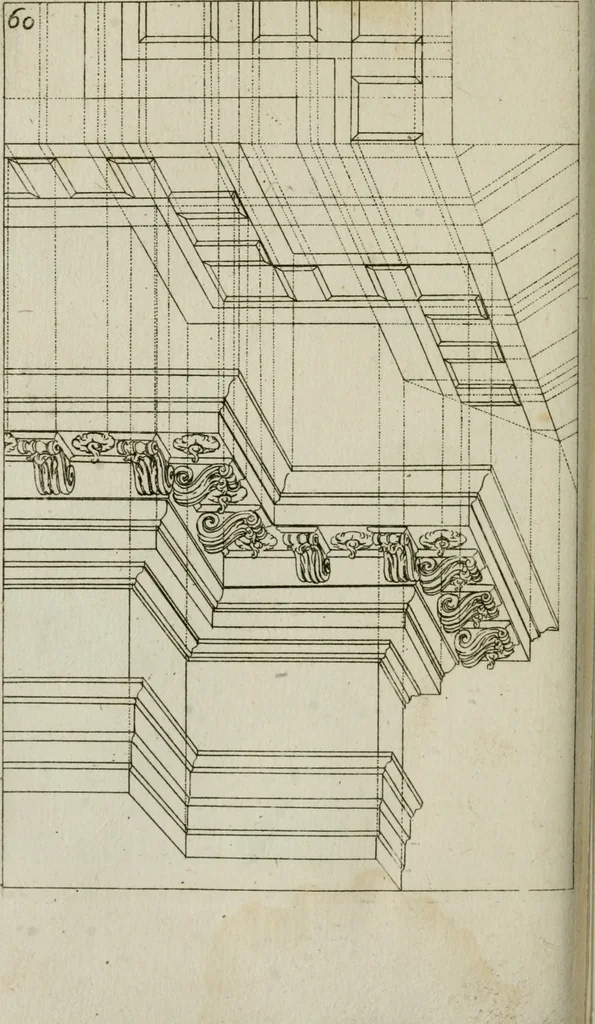 An illustration from La prospettiva pratica : delineata in tavole a norma della seconda regola, 1744, leaf 63