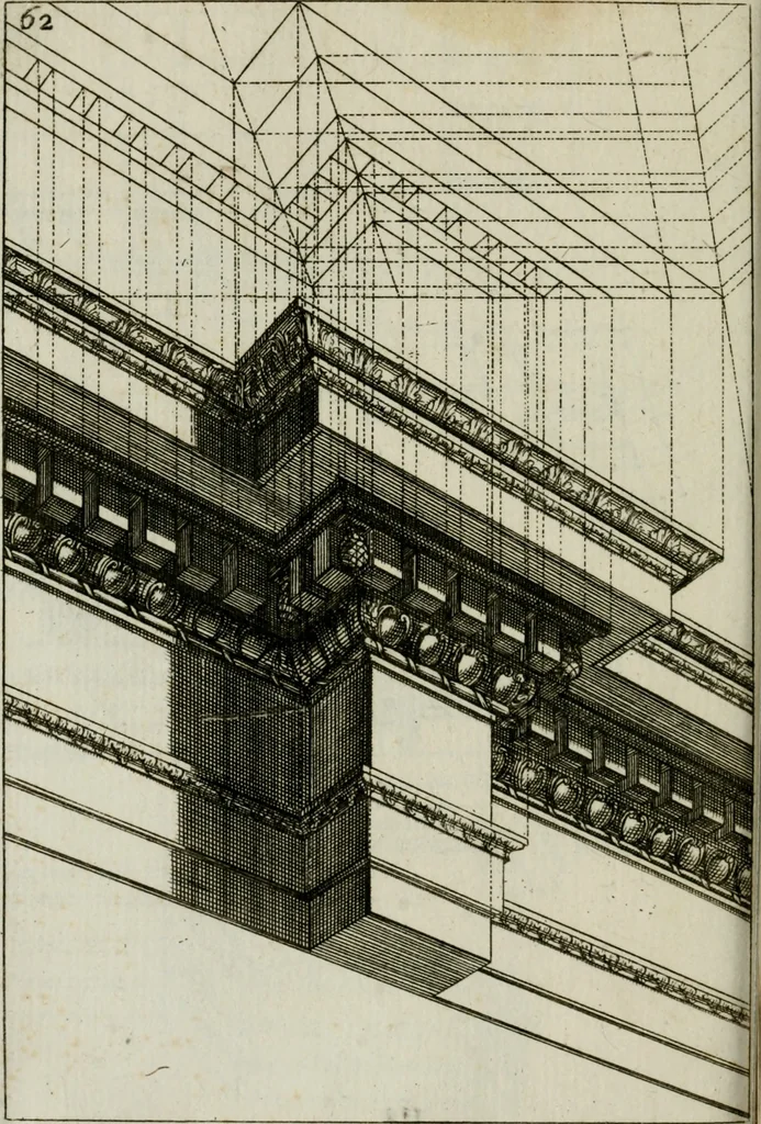 An illustration from La prospettiva pratica : delineata in tavole a norma della seconda regola, 1744, leaf 65