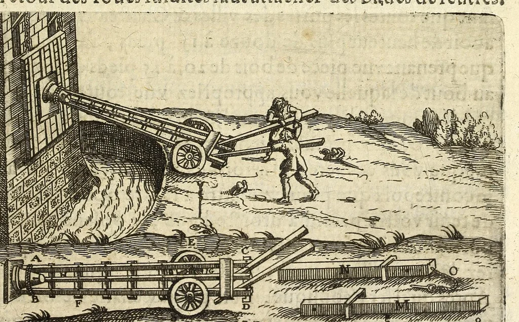 An illustration from La pyrotechnie de Hanzelet lorrain, ou sont representez les plus rares & plus appreuuez secrets des machines & des feux artificiels, propres pour assieger, battre, surprende & deffendre toutes places, 1630, leaf 119