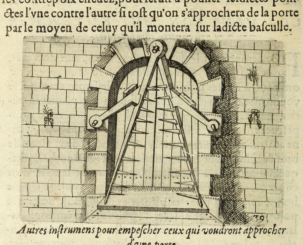 An illustration from La pyrotechnie de Hanzelet lorrain, ou sont representez les plus rares & plus appreuuez secrets des machines & des feux artificiels, propres pour assieger, battre, surprende & deffendre toutes places, 1630, leaf 128