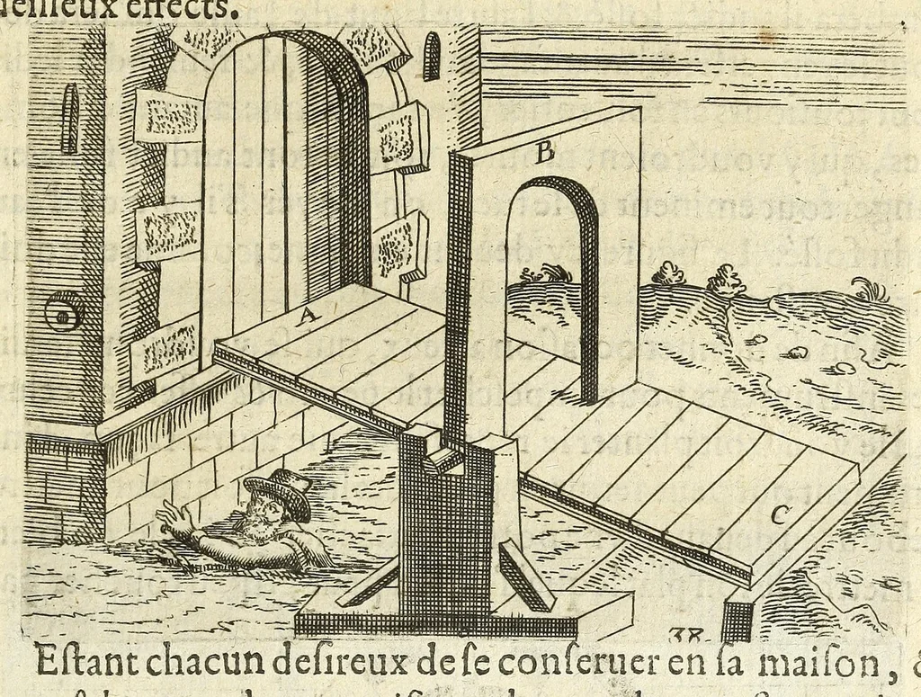 An illustration from La pyrotechnie de Hanzelet lorrain, ou sont representez les plus rares & plus appreuuez secrets des machines & des feux artificiels, propres pour assieger, battre, surprende & deffendre toutes places, 1630, leaf 131