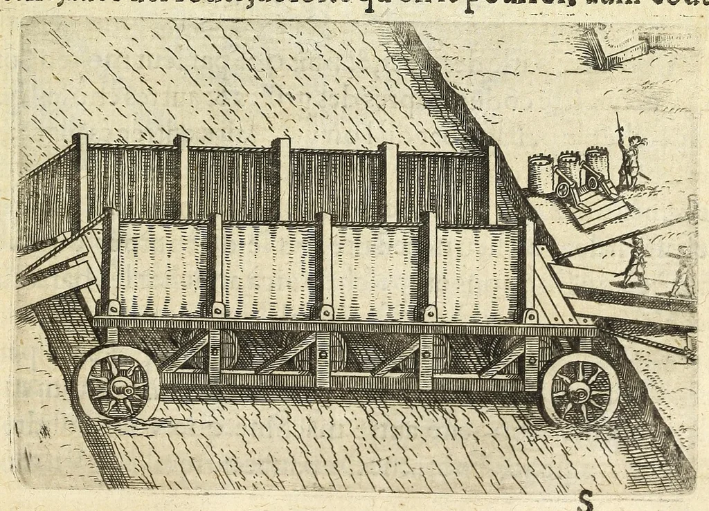 An illustration from La pyrotechnie de Hanzelet lorrain, ou sont representez les plus rares & plus appreuuez secrets des machines & des feux artificiels, propres pour assieger, battre, surprende & deffendre toutes places, 1630, leaf 149
