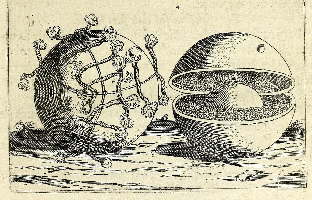 An illustration from La pyrotechnie de Hanzelet lorrain, ou sont representez les plus rares & plus appreuuez secrets des machines & des feux artificiels, propres pour assieger, battre, surprende & deffendre toutes places, 1630, leaf 229