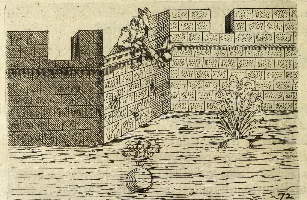 An illustration from La pyrotechnie de Hanzelet lorrain, ou sont representez les plus rares & plus appreuuez secrets des machines & des feux artificiels, propres pour assieger, battre, surprende & deffendre toutes places, 1630, leaf 272