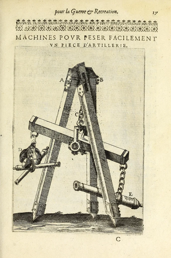 An illustration from La pyrotechnie de Hanzelet lorrain, ou sont representez les plus rares & plus appreuuez secrets des machines & des feux artificiels, propres pour assieger, battre, surprende & deffendre toutes places, 1630, leaf 29