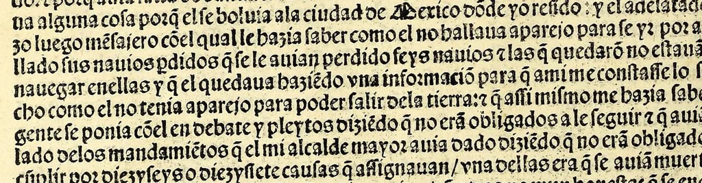 An illustration from La quarta relacion q[ue] Ferna[n]do Cortes gouernador y capitan general porsu majestad enla Nueua España d[e]l mar oceano embio al muy alto [y] muy potentissimo inuictissimo señor don Carlos emperador semper angusto [sic] y rey de España nuestro señor : enla qual estan otras cartas [y] relaciones que los capitanes Pedro de Aluarado [y] Diego Godoy embiaron al dicho capitan Fernardo [sic] Cortes, 1525, leaf 18