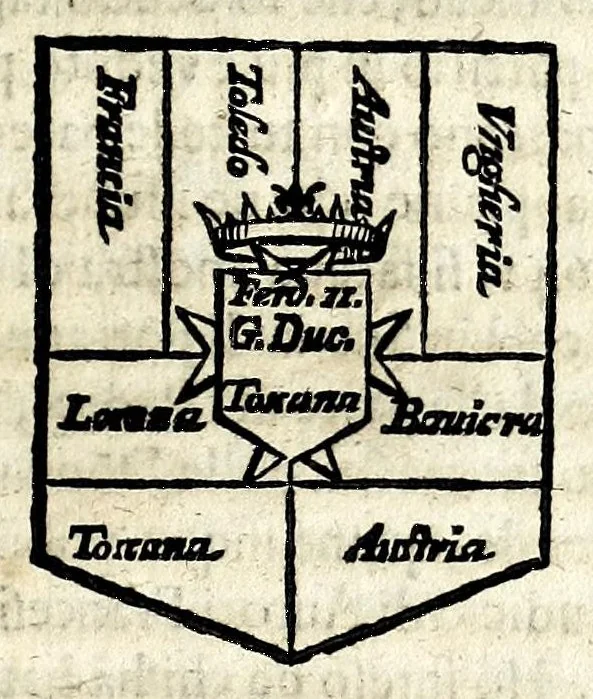 An illustration from L'araldo, overo, Dell'arme delle famiglie : trattato compendioso, 1651, leaf 53