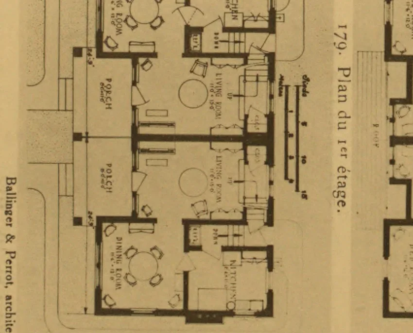 An illustration from L'architecture aux États-Unis; preuve de la force d'expansion du génie français, heureuse association de qualités admirablement complémentaires. Préf. de Victor Cambon, 1920, leaf 155