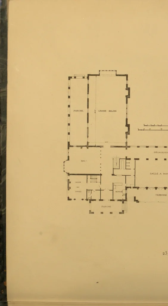 An illustration from L'architecture aux États-Unis; preuve de la force d'expansion du génie français, heureuse association de qualités admirablement complémentaires. Préf. de Victor Cambon, 1920, leaf 187