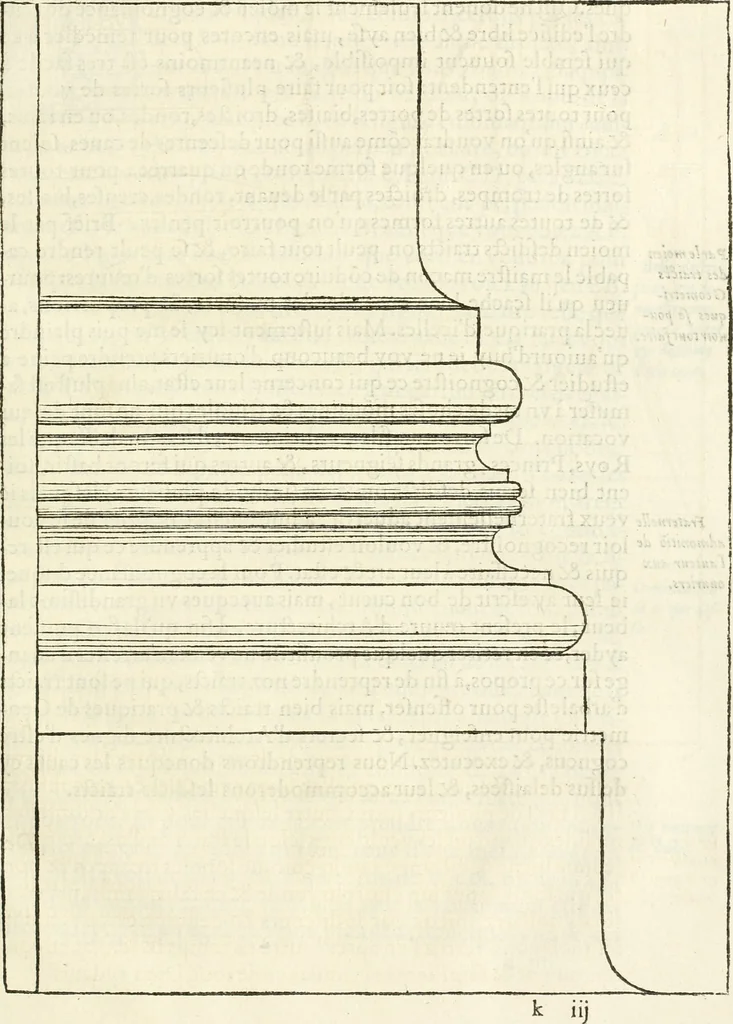 An illustration from L'architecture de Philibert de l'Orme, cõseillier & aumosnier ordinaire du roy, & abbé de S. Serge lez Angiers, 1576, leaf 136