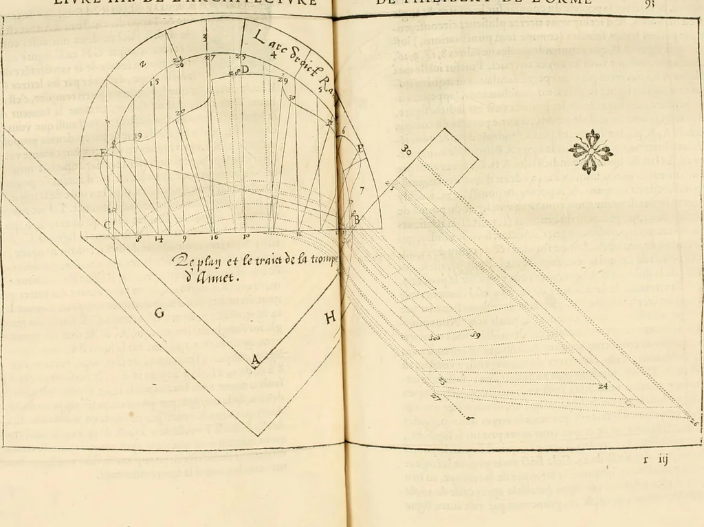 An illustration from L'architecture de Philibert de l'Orme, cõseillier & aumosnier ordinaire du roy, & abbé de S. Serge lez Angiers, 1576, leaf 208