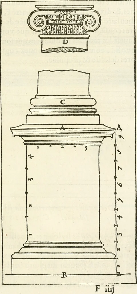An illustration from L'architecture de Philibert de l'Orme, cõseillier & aumosnier ordinaire du roy, & abbé de S. Serge lez Angiers, 1576, leaf 342