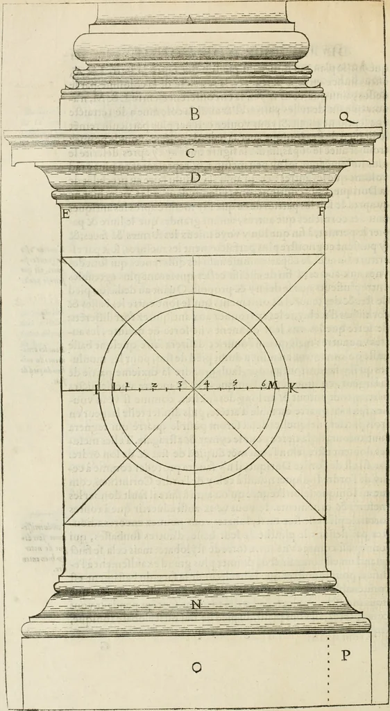 An illustration from L'architecture de Philibert de l'Orme, cõseillier & aumosnier ordinaire du roy, & abbé de S. Serge lez Angiers, 1576, leaf 349