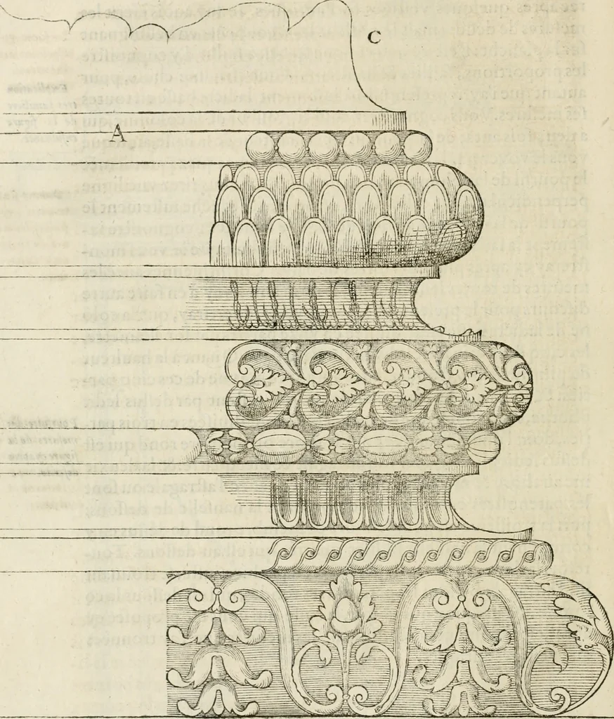 An illustration from L'architecture de Philibert de l'Orme, cõseillier & aumosnier ordinaire du roy, & abbé de S. Serge lez Angiers, 1576, leaf 383