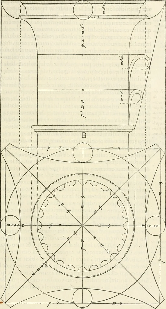 An illustration from L'architecture de Philibert de l'Orme, cõseillier & aumosnier ordinaire du roy, & abbé de S. Serge lez Angiers, 1576, leaf 390