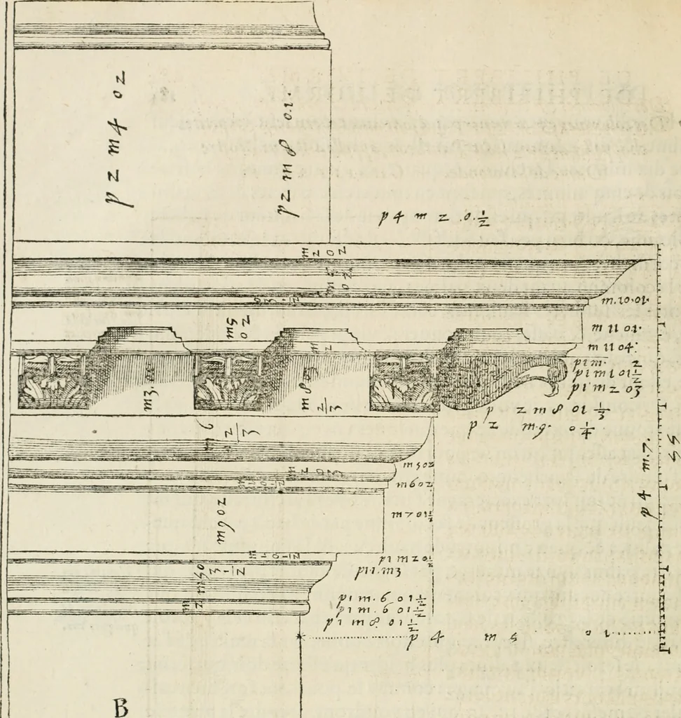 An illustration from L'architecture de Philibert de l'Orme, cõseillier & aumosnier ordinaire du roy, & abbé de S. Serge lez Angiers, 1576, leaf 393