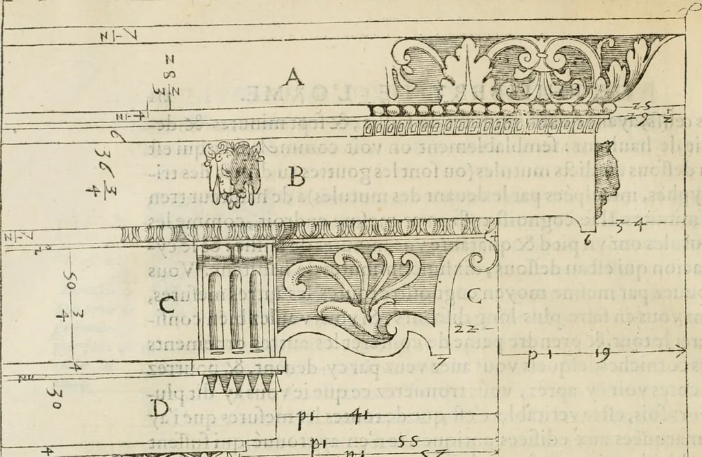 An illustration from L'architecture de Philibert de l'Orme, cõseillier & aumosnier ordinaire du roy, & abbé de S. Serge lez Angiers, 1576, leaf 449
