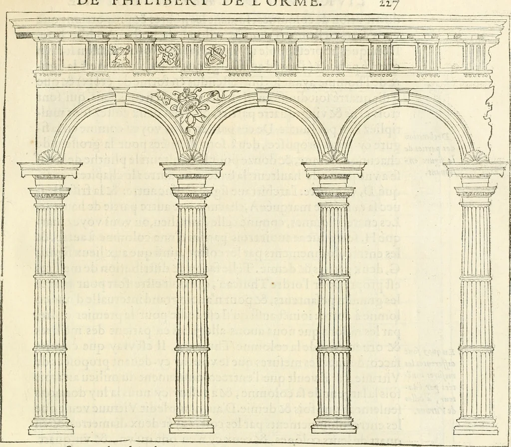 An illustration from L'architecture de Philibert de l'Orme, cõseillier & aumosnier ordinaire du roy, & abbé de S. Serge lez Angiers, 1576, leaf 480