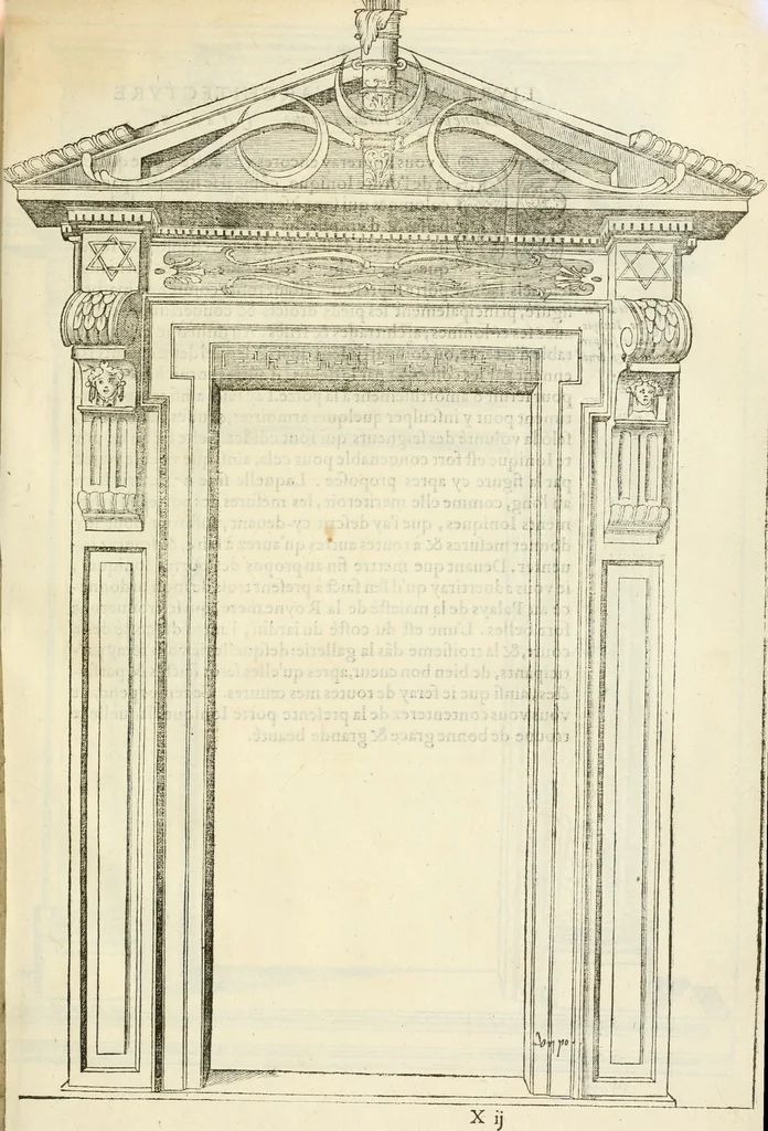 An illustration from L'architecture de Philibert de l'Orme, cõseillier & aumosnier ordinaire du roy, & abbé de S. Serge lez Angiers, 1576, leaf 516