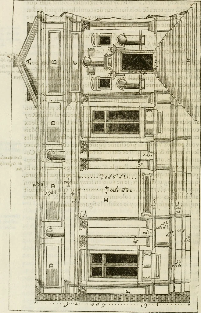 An illustration from L'architecture de Philibert de l'Orme, cõseillier & aumosnier ordinaire du roy, & abbé de S. Serge lez Angiers, 1576, leaf 527