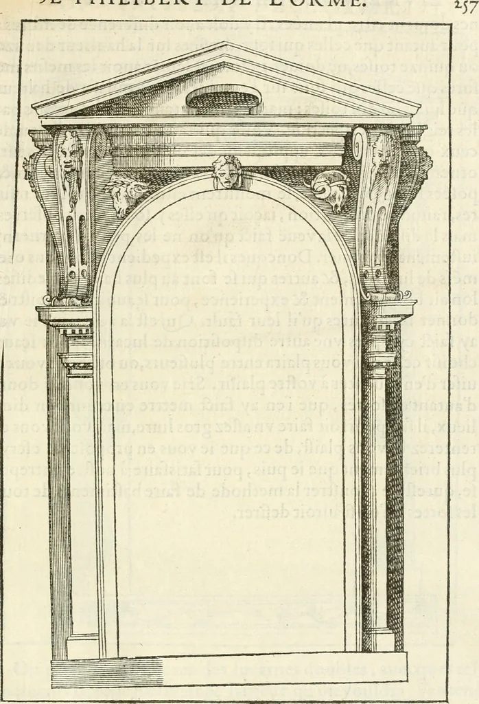 An illustration from L'architecture de Philibert de l'Orme, cõseillier & aumosnier ordinaire du roy, & abbé de S. Serge lez Angiers, 1576, leaf 540