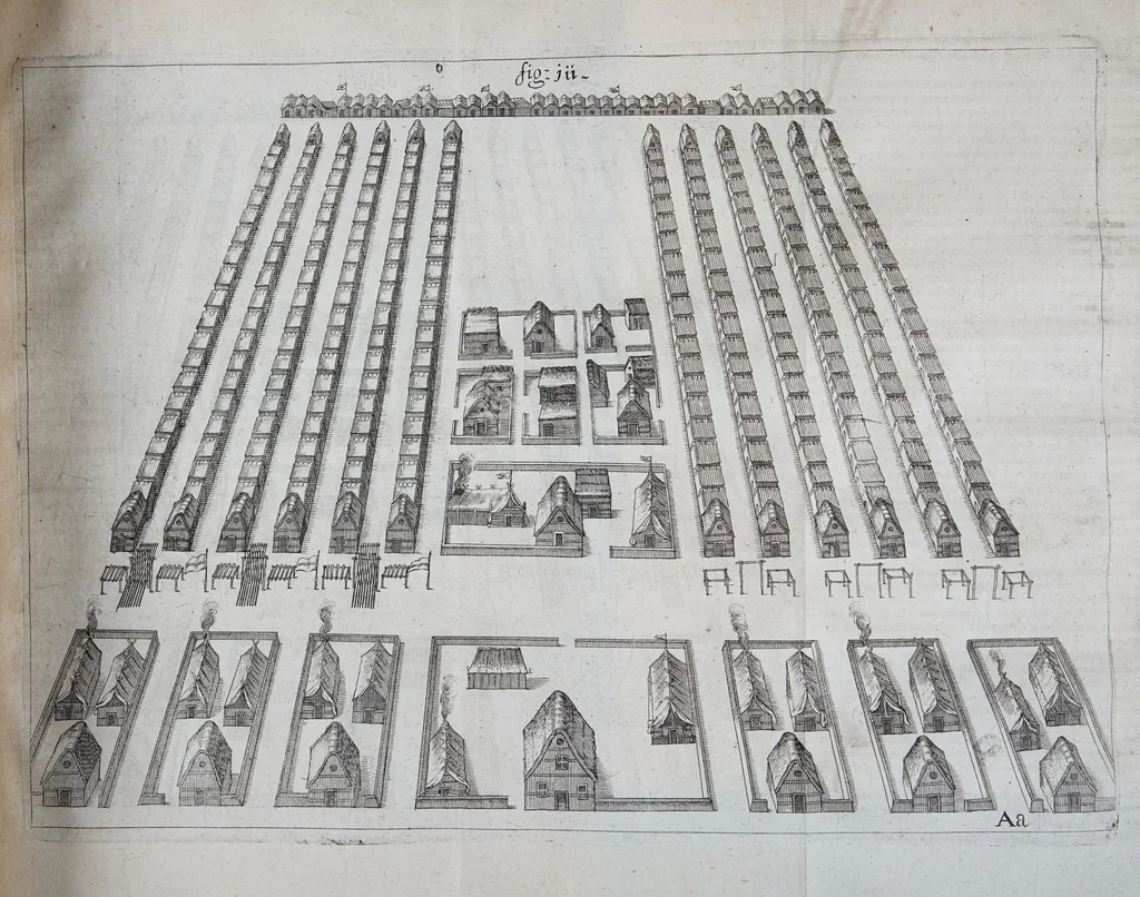 An illustration from L'architecture militaire, ou, La fortification nouuelle : augmentée et enrichie de forteresses regulieres, irregulieres, et de dehors : le tout a la practique moderne, 1668, leaf 193