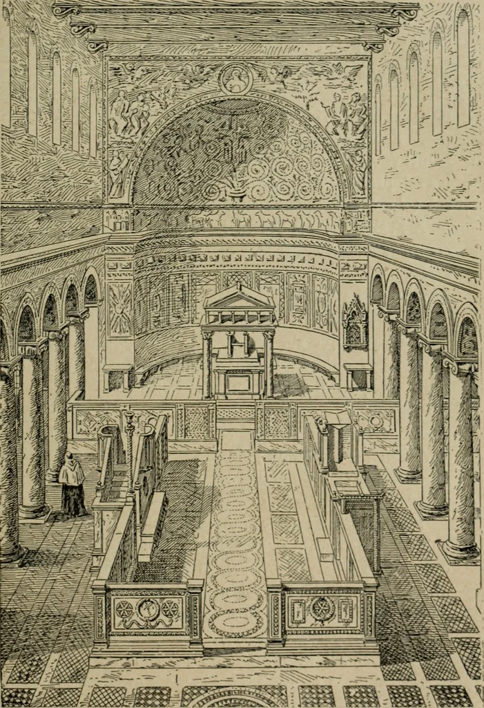 An illustration from L'architecture romane, 1888, leaf 104