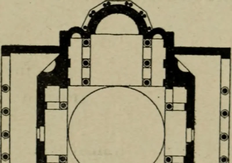 An illustration from L'architecture romane, 1888, leaf 132