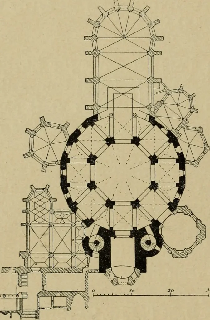 An illustration from L'architecture romane, 1888, leaf 141