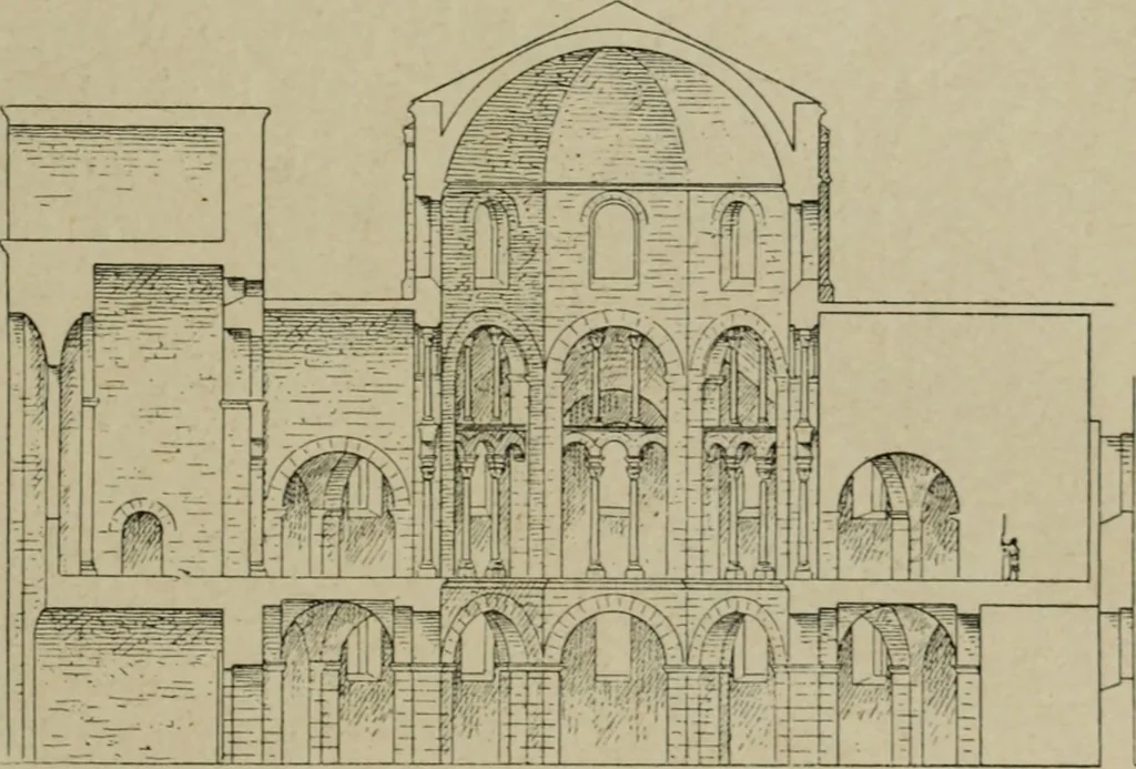 An illustration from L'architecture romane, 1888, leaf 142