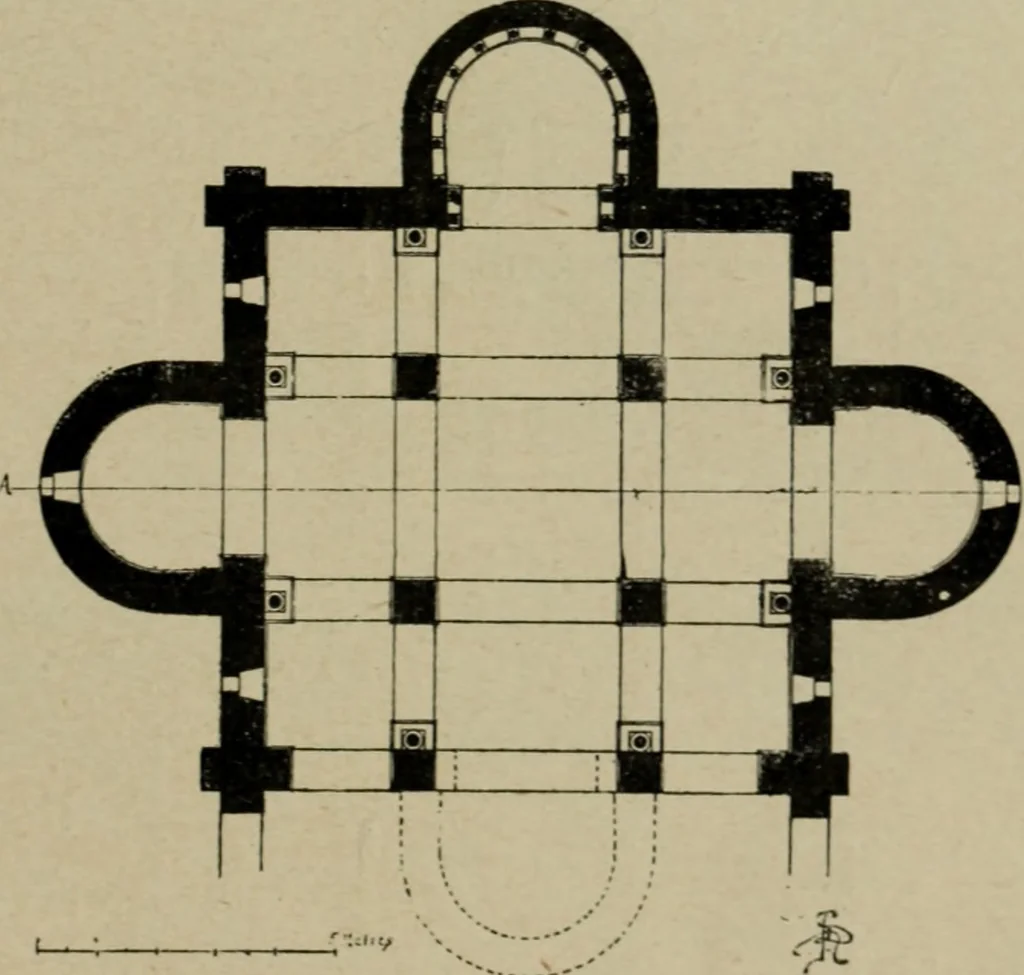 An illustration from L'architecture romane, 1888, leaf 144