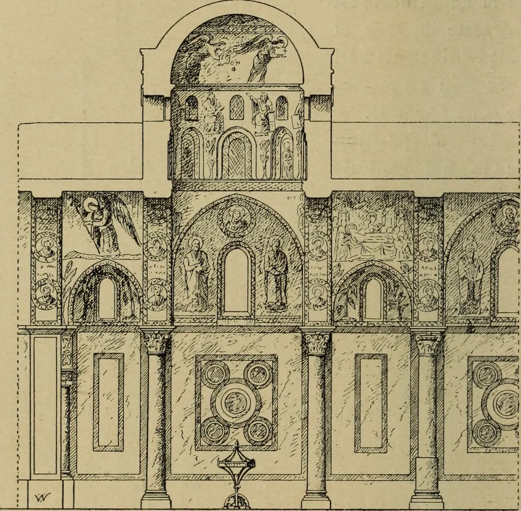 An illustration from L'architecture romane, 1888, leaf 147