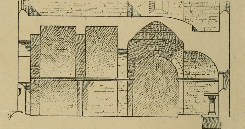 An illustration from L'architecture romane, 1888, leaf 173