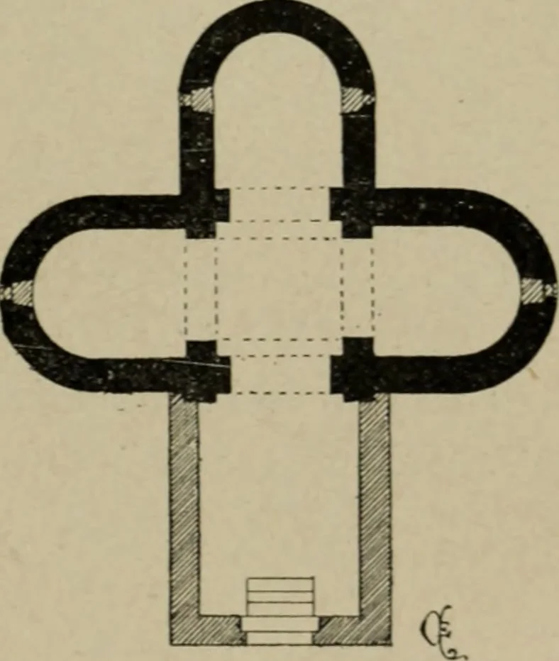 An illustration from L'architecture romane, 1888, leaf 174