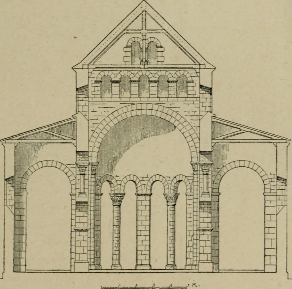 An illustration from L'architecture romane, 1888, leaf 180