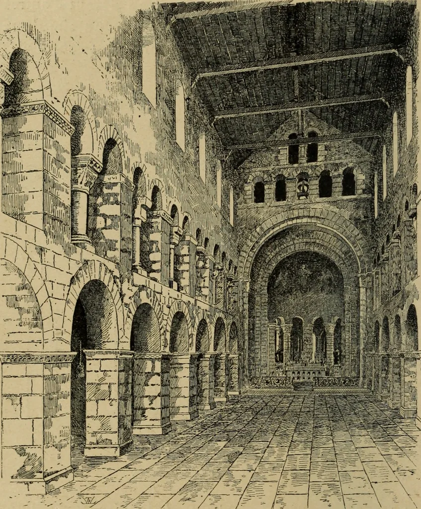 An illustration from L'architecture romane, 1888, leaf 181